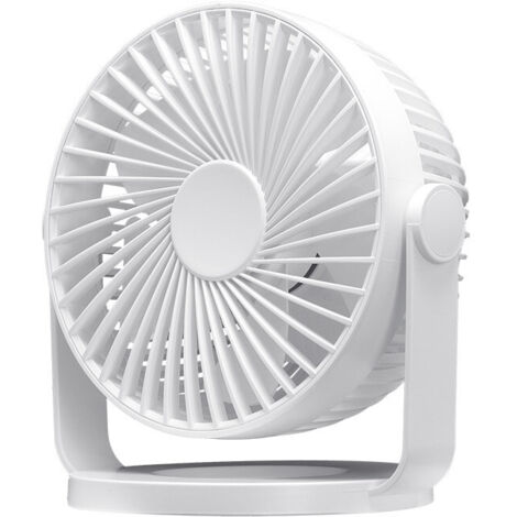 Miniventilador Sobremesa Bretaña Blanco 5w 3+1velocidades Recargable