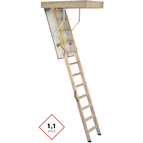 Minka Bodentreppe Complete aus Fichte mit U-Wert 1,1 W/m2K 220-280cm Raumhöhe 120x60cm Deckenöffnung
