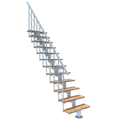 Minka Mittelholmtreppe Comfort Top 37 - 312cm Geschosshöhe Buche Weiß
