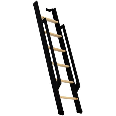 ECHELLE DIRECT Minka Wangentreppe Strong 152cm max. Geschosshöhe Fichte schwarz