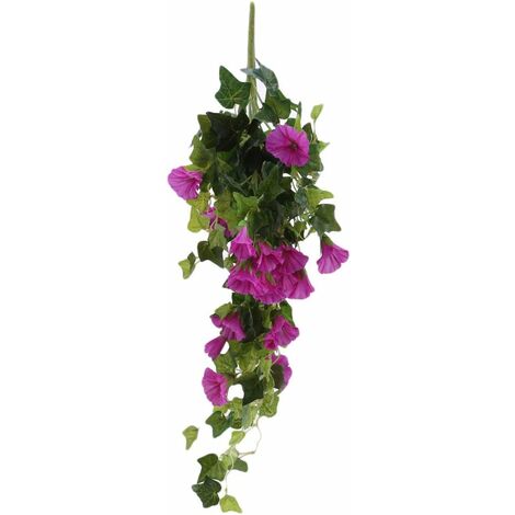 MINKUROW 1 Bouquet Di Fiori Artificiali Morning Glory Appeso A Casa Hotel Ufficio Festa Di Nozze Giardino Artigianato Decorazione Artistica, Morning Glory-Purple