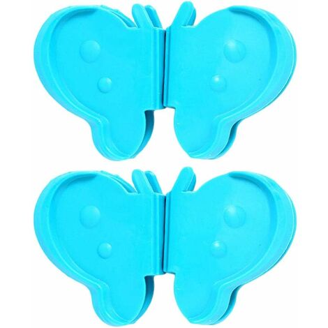 MINKUROW 1 Par De Portavasos De Silicona Con Patrón De Mariposa Azul Claro (Colores Aleatorios)