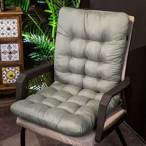MINKUROW 1 Uds. Cojín de respaldo alto para silla, cojín de respaldo grueso para silla de oficina en casa, asiento de coche, silla de jardín para exteriores o interiores, cojín de respaldo alto Asche