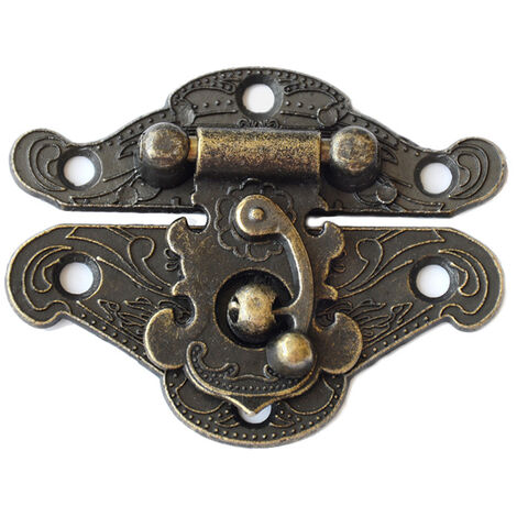 MINKUROW 10 Confezioni Lucchetto Chiusura Fibbia Chiusura Pad Piastra Di Blocco Petto Per Portagioie In Legno Armadio Portagioielli Serratura Ferramenta Per Mobili(I)