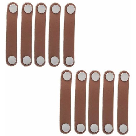 MINKUROW 10 Pezzi 96mm Retro In Pelle Cassetto Porta Tira/Manopole/Maniglie/Per Armadio Guardaroba Valigetta Valigia Armadietto Del Vino Scatola Di Legno Scatola Regalo Scatola Di Scarpe Ferramenta Pe