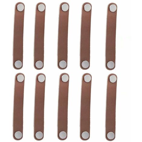 MINKUROW 10 Piezas 128mm Tiradores De Puertas De Cajones De Cuero Retro/Pomos/Manijas/Para Gabinete Armario Maletín Maleta Gabinete De Vino Caja De Madera Caja De Regalo Caja De Zapatos Herrajes Para 