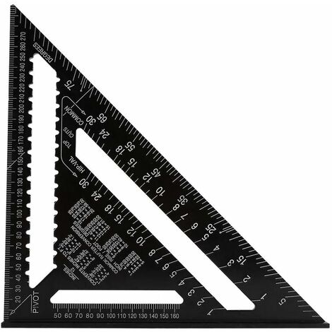MINKUROW 12 Pulgadas Aleación De Aluminio Triángulo Forma Cuadrada Regla De Precisión Ingeniero Carpintero Herramienta De Medición
