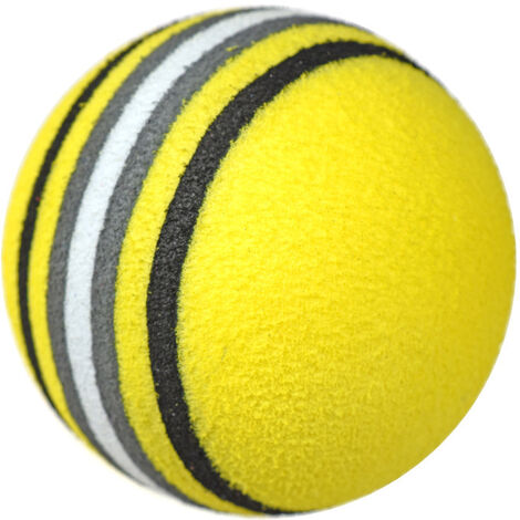 MINKUROW 12 Stück 2 Farben Katze Regenbogen Spielzeug Bälle Weicher Eva-Schaum Katze Interaktives Spielzeug, Welpen Kätzchen Spielzeug Bälle Aktivität Jagd Ruhiges Spiel Schwammball (Gelb)