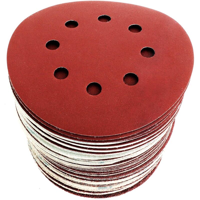 Schleifscheiben Schleifpapier 125mm Schleifer Bosch Dewalt Einhell - 60 Scheiben: P40/P60/P80/P120/P180/P240 8 Löcher