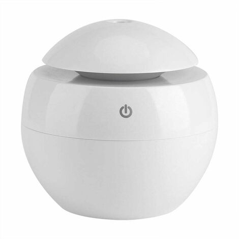 MINKUROW 130 Ml Ultrasónico Aroma Difusor De Aceite Esencial Humidificador De Niebla Con Luz Led Nocturna Para El Hogar Oficina Dormitorio Sala De Estar Estudio Yoga Spa (Blanco)