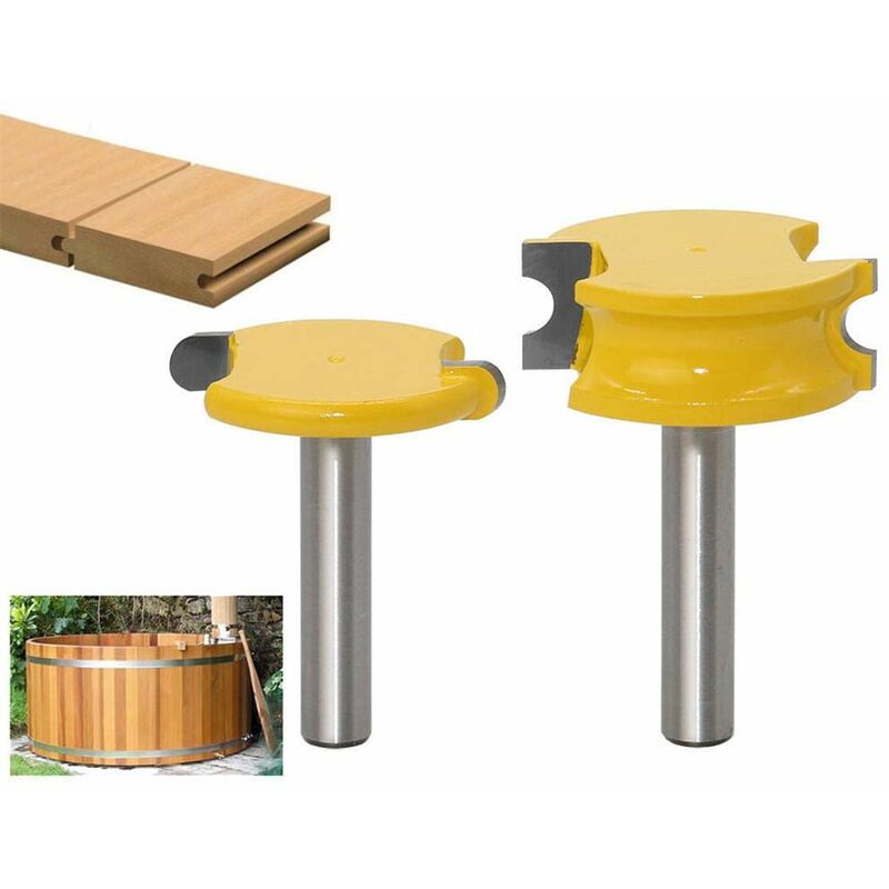 Image of 2 pezzi/set 8 mm fresa per utensili per la lavorazione del legno, fresa per legno a forma di arco, frese per scanalatura davvero versatili per