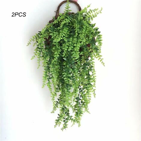 MINKUROW 2 Pz Pianta Artificiale 1 Pz Foglie Artificiali Appese Giardino Di Casa Decorazione Di Cerimonia Nuziale Foglie Di Bambù Plastica Verde 80 Cm