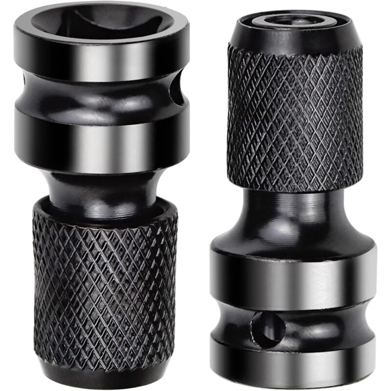 Minkurow - 2 Stück Steckschlüssel-Adapter, 1/2 Zoll Vierkant auf 1/4 Zoll Schlagschrauber-Adapter, Schnellspanner-Konverter für
