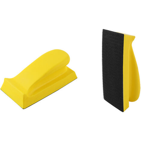 MINKUROW 2 Stück Handschleifblock rechteckig selbstklebend Schleifpapier Pad Holzbearbeitung Polierwerkzeug geeignet zum Polieren von Farbe und Putz 70 x 134