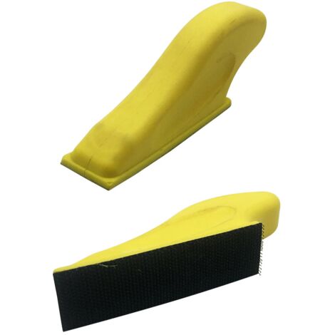 MINKUROW 2 Stück Handschleifklotz, rechteckig, selbstklebend, Schleifpapier, Polierwerkzeug für die Holzbearbeitung, geeignet zum Polieren von Farbe und Putz, 25 x 90