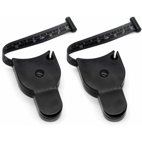 MINKUROW 2 Stück Körpermaßband Körpermaßband Weiches Maßband Körpermaßband Für Schneider 60 Zoll 150 Cm - Schwarz