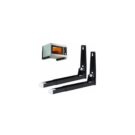 MINKUROW 2 Stück Mikrowellenständer mit Arm, Edelstahl, Wandmontage, Mikrowellenregal, Wandhalterung, für Haushaltsküchenzubehör (mit Schrauben)