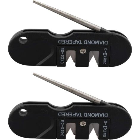 MINKUROW, 2 Uds., Mini Afilador Plegable Para Actividades Al Aire Libre, Caza, Senderismo, Camping, Piedra De Afilar Portátil, Afilador De Cuchillos, Herramienta Para Exteriores