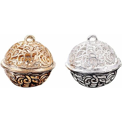 MINKUROW 20 Piezas Cascabeles, 21 Mm Artesanía A Granel Campanas Diy Campanas Para Decoración De Fiesta De Navidad Colgante Llavero Campana Hueca Decoración Del Hogar
