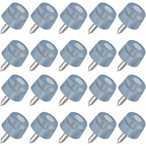 MINKUROW 20 Unidades De Almohadillas De Goma Para Sillas De Audio, Tablas De Cortar, Pies De Goma Atornillables (Con Tornillos, Empaquetados) - Almohadillas De Goma (20), Color Blanco