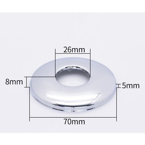 MINKUROW 26 Mm Morsetto In Acciaio Cromato Coperchio Foro Valvola Bocchetta 8 Mm Dimensioni (10 Pezzi)