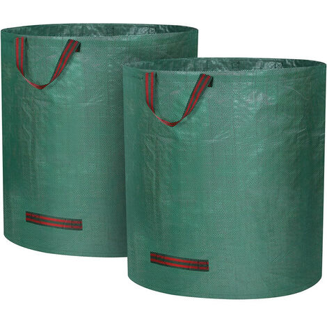 MINKUROW 2er-Pack x 272 l Gartensäcke, strapazierfähige Gartenabfallsäcke, wasserdichte und reißfeste Müllsäcke