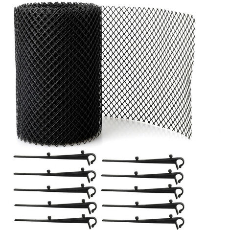 MINKUROW 2x Set Di 8 Metri Di Grondaie Con Clip - Possono Essere Tagliati A Misura E Durevoli (Lunghezza 8 M x Larghezza 18 Cm)
