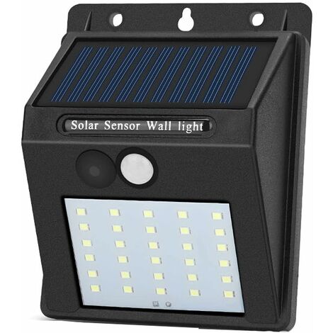 MINKUROW 30 Led Sensor De Movimiento Pir Con Energía Solar 120 Grados Ip65 Luz De Seguridad A Prueba De Agua Luz De Pared De Seguridad Con Energía Solar Inalámbrica A Prueba De Agua Para Jardín De Gar
