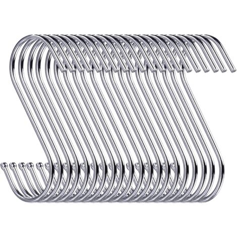 MINKUROW 30 Pack S Ganchos, Ganchos Para Colgar De 9 Cm, Ganchos Para Guardarropa, Ganchos Para Colgar, Perchas Para Ropa (Plata)