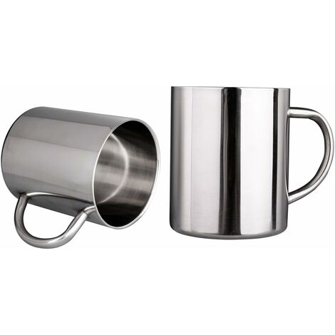 MINKUROW 300 ml Doppelwandige Teetasse aus gebürstetem Edelstahl für Kinder, 2er-Set
