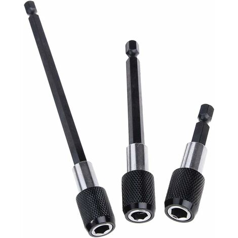 MINKUROW 3pcs 6.35mm Esagonale Gambo Esagonale Portapunte Magnetico Per Cacciavite 60mm 100mm 150mm Kit Adattatore Mandrino Estensione A Sgancio Rapido Per Viti, Dadi E Qualsiasi Trapano Portatile E A