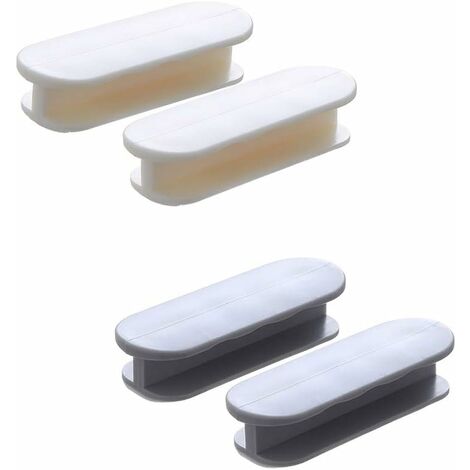 MINKUROW 4 Manijas Autoadhesivas Para Ventana, Manija Autoadhesiva, Manija Adhesiva Para Puerta Corredera Para Ventana, Armario, Cajón, Gabinete, Refrigerador, Auxiliar (Gris+Beige)