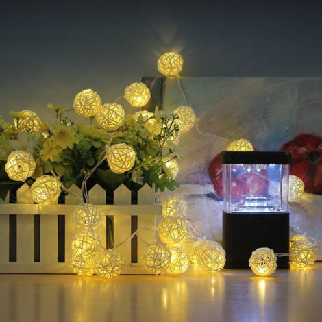 MINKUROW 4 Metros 20 Luces, Pequeñas Luces De Hadas, Luces Sepak Takraw, Luces Decorativas Para Dormitorios Y Dormitorios