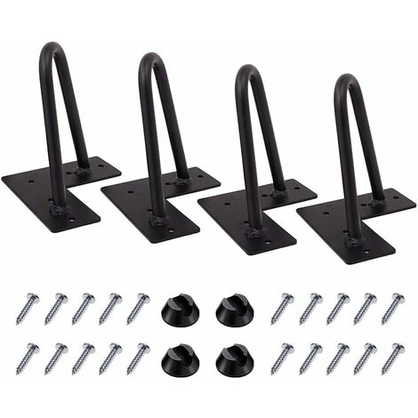 MINKUROW 4 Patas De Horquilla De 15 Cm De Longitud, Patas De Mesa De Metal Para Muebles De Bricolaje, Perfectas Para Gabinetes, Armarios, Gabinetes De Tv, Cajones, Mesitas De Noche, 10 Mm De Diámetro 