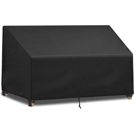 MINKUROW 4-Sitzer-Gartenbankbezug, 420D atmungsaktives Oxford-Gewebe, wasserdichter und UV-beständiger Outdoor-Banksitzbezug (190 x 66 x 63/89 cm)