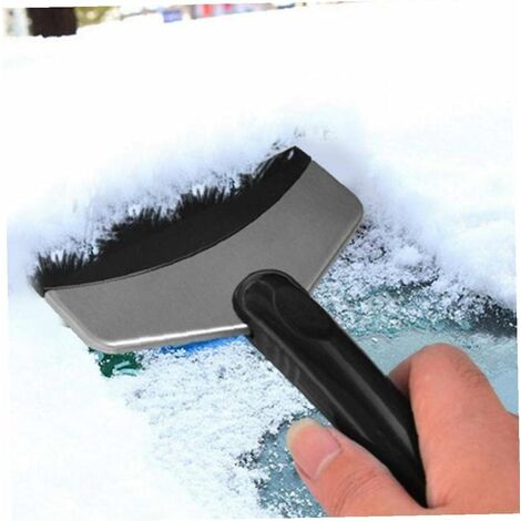 MINKUROW 4 Stück Mini Kurzgriff Auto Schneeschaufel Edelstahl Auto Schneekratzer Kühlschrank Tragbare Schaufel Auto Defroster Zubehör