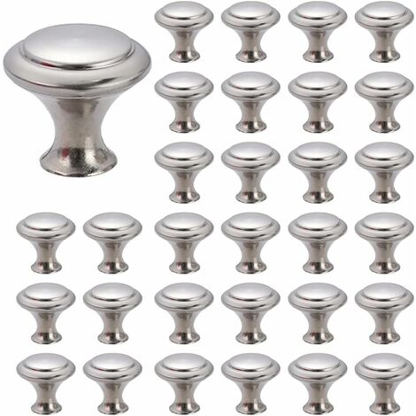 MINKUROW 40 Pomos Para Muebles, Pomos Para Cajones De 27 Mm, Pomos Redondos Para Puertas, Pomos Redondos Para Armarios, Tirador Para Puerta De Cajón Con Tornillos, Para Armario, Escritorio, Mesita De 