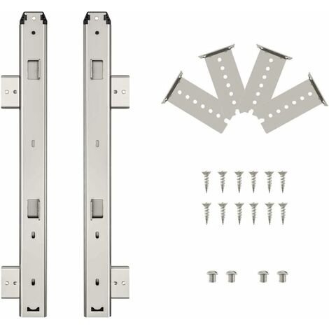 MINKUROW 405 mm dicke Stahlkonstruktion, Tastatur-Schubladenführungen, Tablett, Schrank, Möbel-Hardware-Schienen (405 mm, Silber)