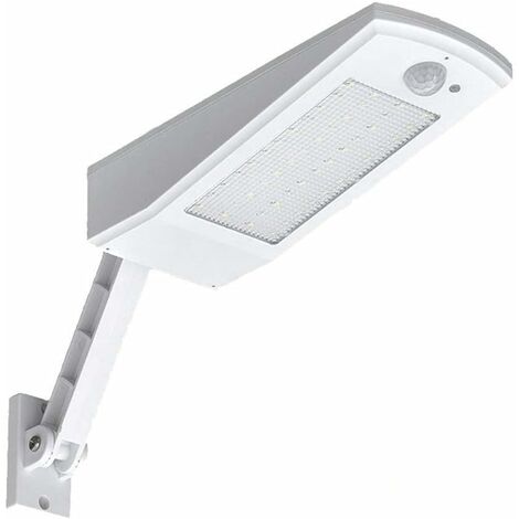 MINKUROW 48 Led 4500mah Luce Solare 900lm Ip65 Lampada Da Esterno Nera Impermeabile Con Supporto Regolabile, Luci Con Sensore Di Movimento A 120° [Classe Di Efficienza Energetica A+++]