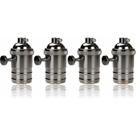 MINKUROW 4pcs Edison E27 Portalámparas Base De Lámpara De Techo De Latón Antiguo Soporte Retro Vintage Para Lámpara Colgante Adaptador De Lámpara De Techo Enchufe De Iluminación