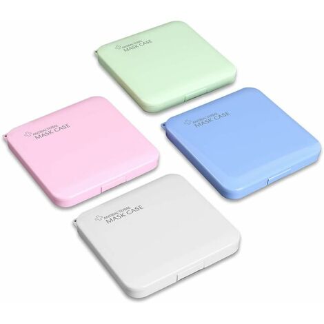 MINKUROW 4pcs Scatola Per Maschere, Borsa Per Maschere Portatile, Scatola Per Maschere