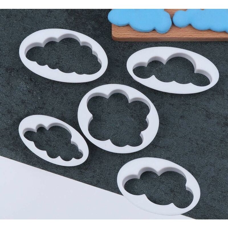 5 Pezzi Fondente Cookie Decorazione Nuvola