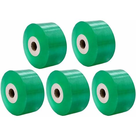 MINKUROW 5 Stück Pfropfband, 3 cm × 110 m Stretch-Klebeband Feuchtigkeitsbarriereband für die Reparatur von Pfropfpflanzen, biologisch abbaubare selbstklebende Stretchfolie
