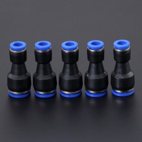 MINKUROW 5-teilige pneumatische Fittings zum Einstecken gerader Reduzierfittings für Luftschlauchrohrea8
