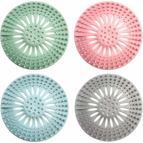 MINKUROW 5-teiliges wasserdichtes Silikon-Sieb-Set für Waschbecken, Bodenablauf, Abdeckung, Dusche, Küche, Badewanne, Badezimmer, Dusche, Haarfänger