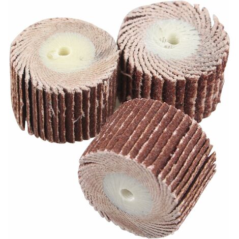 MINKUROW 50 Cabezales De Lija De 15 Mm Para Herramientas Rotativas, Grano 400 Para Vástago De Mandril De 3 Mm