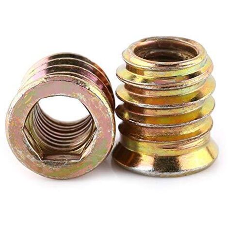 MINKUROW 50 Piezas De Cabeza Hueca, Tornillo Roscado De Acero Al Carbono, Tuercas De Remache Hexagonales Huecas Para Muebles De Madera (M8 x 15mm)