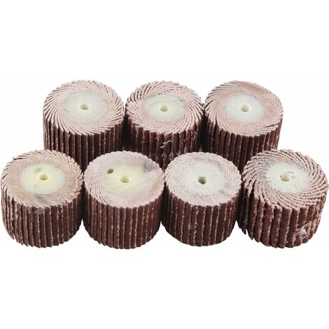 MINKUROW 50 Stück 15 mm Schleifpapier-Schleifköpfe für Rotationswerkzeuge, Körnung 600 für 3 mm Spannfutterschaft