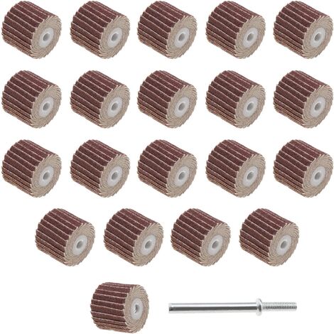 MINKUROW, 50 Uds., Disco De Lijado, 12mm, Grano 240, Papel De Lija, Tela De Esmeril, Rueda De Solapa, Aleación De Zinc Para Herramienta Rotativa Con Mandril De Vástago