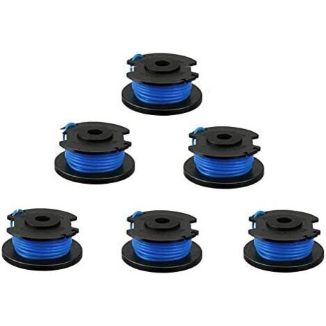 MINKUROW 6 Bobinas De Repuesto Para Recortadora De Hilo De 0,065" 18 V 24 V 40 V, Compatible Con Ryobi One+ Ac14rl3a, Línea De Recortadora Inalámbrica De 11 Pies (Paquete De 6)